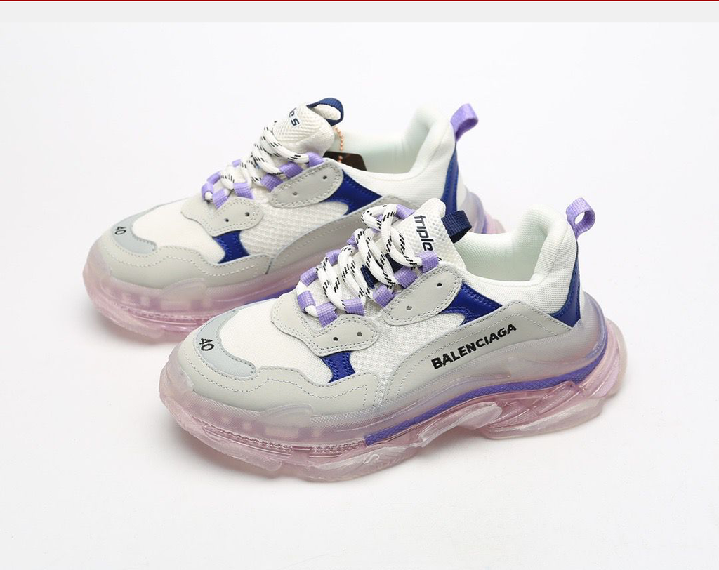 Balenciaga Triple S White purple