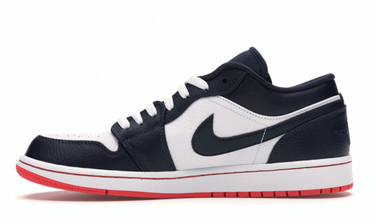 AIR JORDAN 1 LOW OBSIDIAN, EMBER GLOW & WHITE