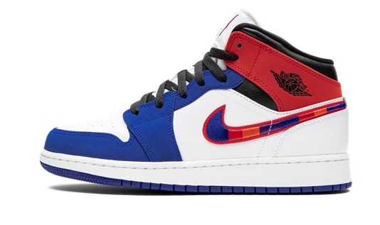 Air Jordan 1 Mid SE (GS) “Multicolor Swoosh”