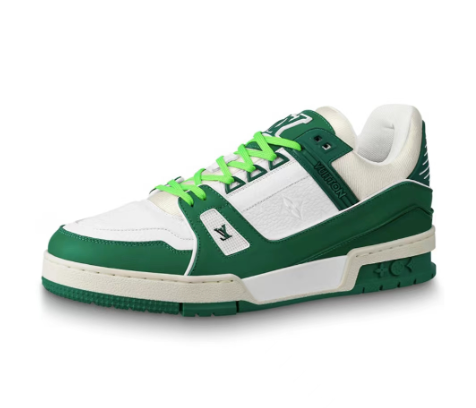 Louis Vuitton LV Trainer White Green