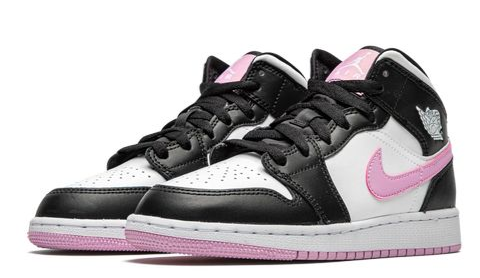 Jordan 1 Mid White Black Light Arctic Pink