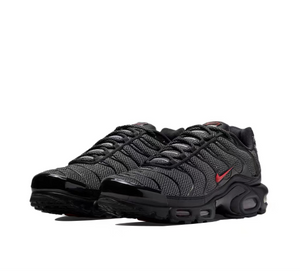 Nike Air Max Plus Black University Red Reflective Silver